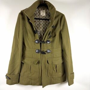 Tulle from Anthropologie Olive Toggle Pea Coat - Women's